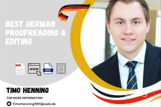 meticulously proofread and edit any german text, document, website, ebook
