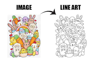 create vector line art, and trace your image and logo