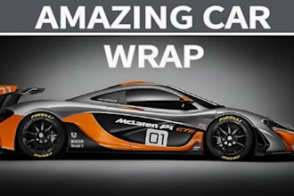 create itasha car wrap design and photo retouching  real estate