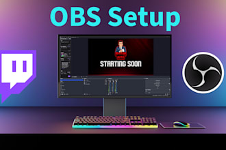 help you setup obs studio for you to stream to twitch