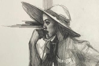 draw portrait art in pencil with shading