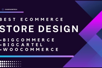 use bigcommerce, woocommerce, and big cartel to create ecommerce store