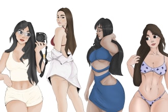 create stylized female cartoon character from your photo