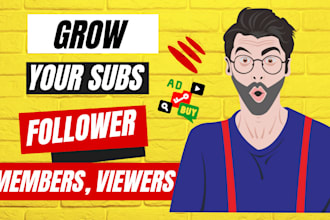promote your channel and page grow your subs, follower, viewer