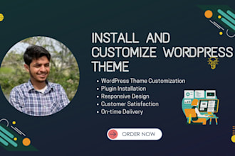 install and customize wordpress theme and fix wordpress errors
