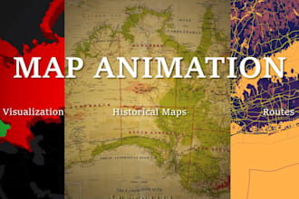 create custom map animations for documentaries, travel and youtube videos