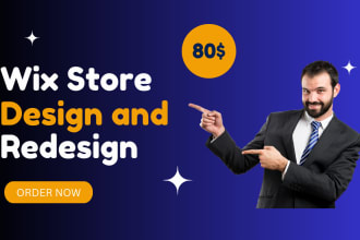 do wix ecommerce website design and redesign, bussiness wix website design