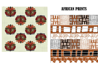 design seamless digital patterns for textile, fabric prints