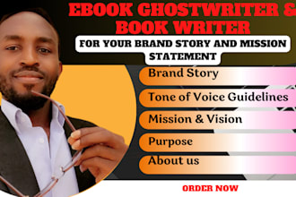 write brand story, mission statement, about us, mission and vision, biography