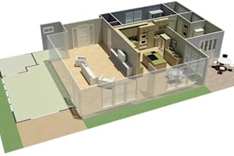 draw floor plans, elevations by revit, autocad