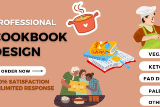 design high quality cookbooks or create recipe ebooks