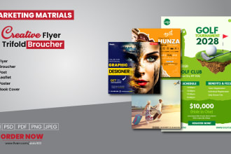 design an amazing event flyer, trifold brochure and marketing materials