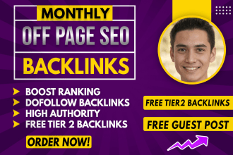 do monthly off page seo with manual white hat link building