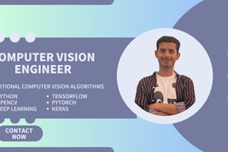 do computer vision, opencv, deep learning projects in python