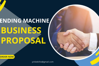professional vending machine proposal, grant proposal, and location agreement