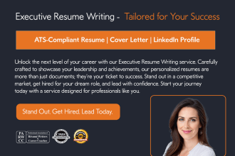 professionally write your senior executive CV, resume, cover letter and linkedin