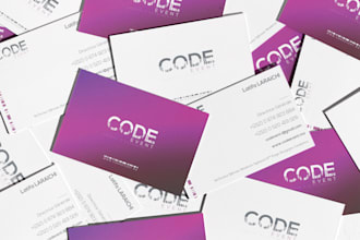 design professional card with qr code