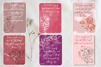 design creative personalized affirmation cards
