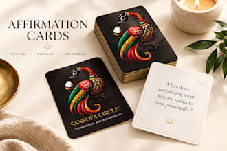 design custom affirmation cards and a matching packaging box