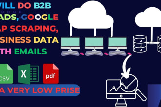 do b2b leads, google map scraping, business data with emails