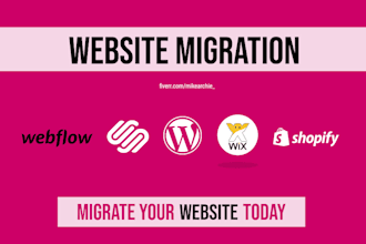 move shift or migrate website to wordpress shopify squarespace wix