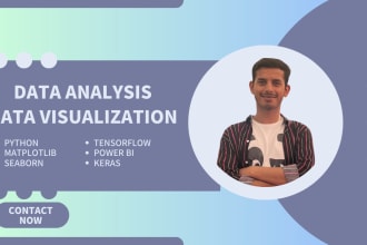 do data visualization, data analysis in python numpy pandas