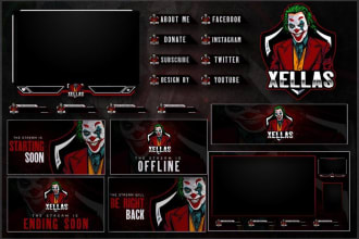 make kick overlay, twitch overlay, animated stream overlay, logo