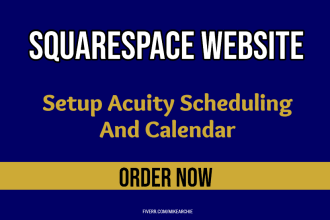 add acuity scheduling and calendar in squarespace website professionally