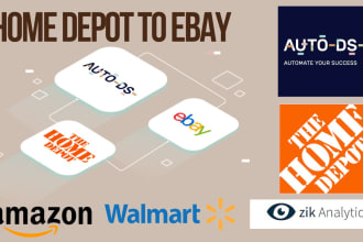 do dropshipping via autods, amazon, home depot, walmart to ebay