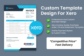 create a unique xero custom invoice design for your business