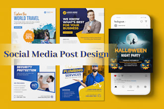 create social media post, instagram and facebook post, banner ads design