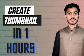 design amazing youtube thumbnail in 1 hour
