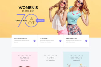 design a modern clothing website, shopify store, ecommerce website