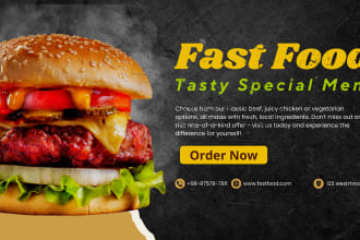 design restaurant banners and fast food banner