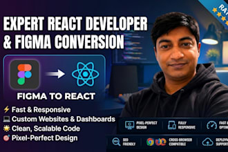 build react website or convert figma to react