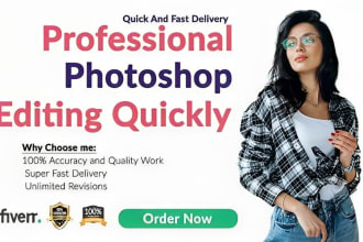 do professional photoshop editing 24hrs