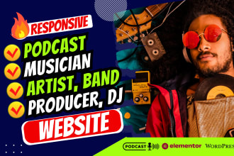 design music website for podcast audio promotion musician band podcasts dj blog