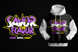 do typography and graffiti t shirt  or hoodie design