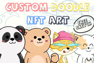 create unique doodle nft art collection up to 10k