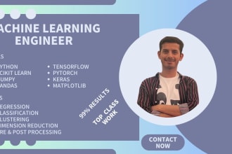 do machine learning, python, tensorflow, pytorch, numpy, pandas, opencv