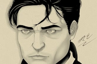draw you a black and white portrait in only 48 hours