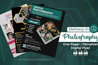design an elegant photography digital flyer poster within 24 hours