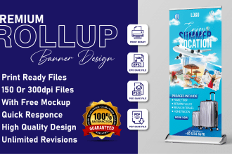 design creative roll up banner, retractable banner, sign design
