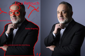 do beauty, headshot, portrait skin photo retouching
