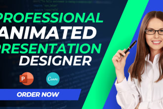 design and redesign creative presentation powerpoint animation in 5h