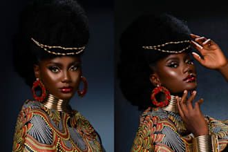 do high end beauty skin and portrait photo retouching
