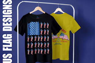 create US flag or country patriotic t shirt design