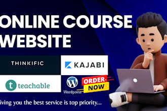 setup, upload online course website on thinkific, skool community, thinkific pro
