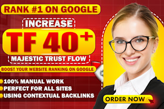 increase your website trust flow to 40 plus