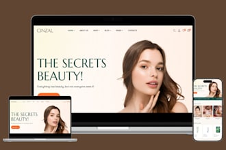 design profitable skincare website skincare shopify store beauty shopify store